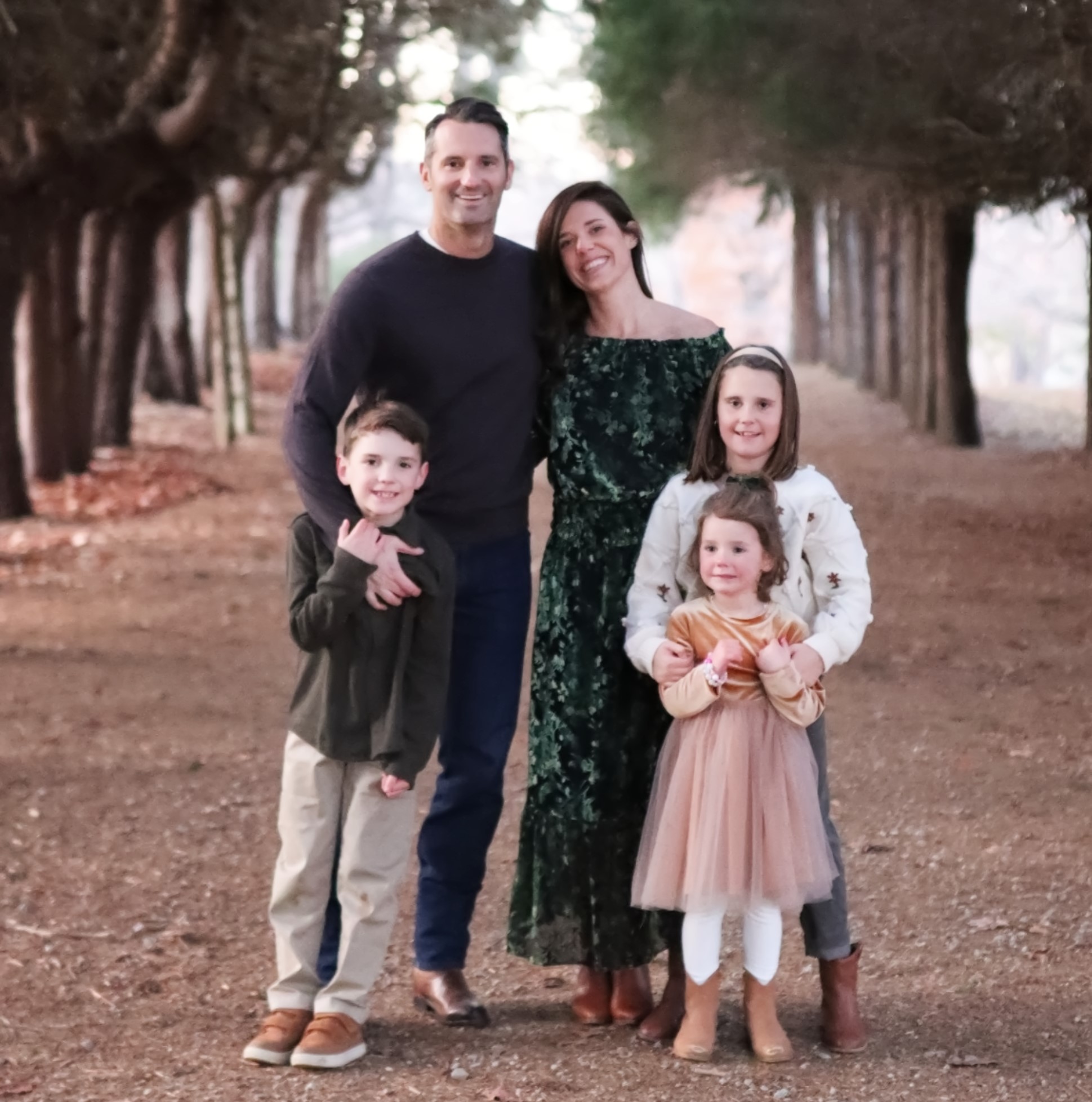 Evan Blais with his family